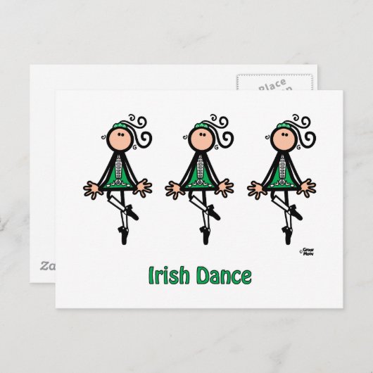 Carte Postale Danse irlandaise (Devant / Derrière)