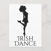 Carte Postale Danse Irlandaise Danseuse Danser Danser Black Whit (Devant)