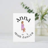 Carte Postale Danse Irlandaise sur Mesure ANNA (Debout devant)