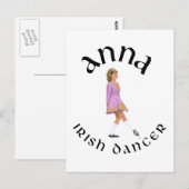 Carte Postale Danse Irlandaise sur Mesure ANNA (Devant / Derrière)