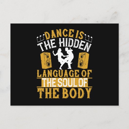 Carte Postale Danse - La Danse Est Le Langage Caché De L'Âme (Devant)