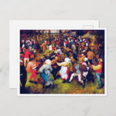 Carte Postale Danse Mariage, Pieter Bruegel (Devant / Derrière)