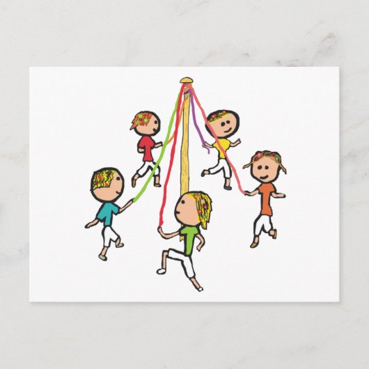 Carte Postale Danse Maypole (Devant)