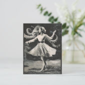 Carte Postale Danse noir et blanc avec la pieuvre (Debout devant)