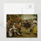 Carte Postale Danse paysanne, 1568 (Devant / Derrière)