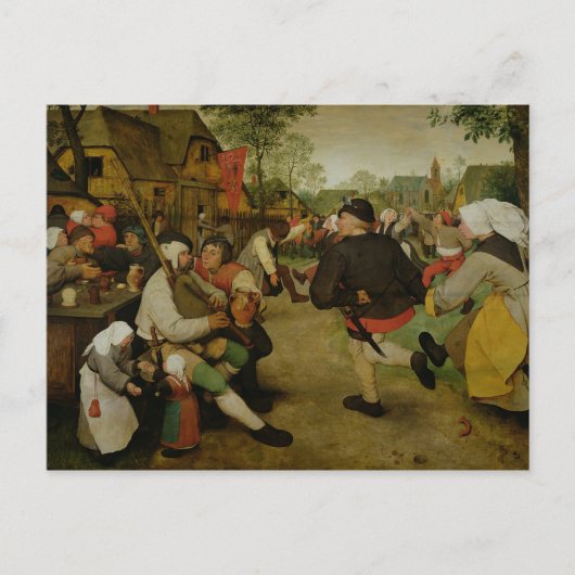 Carte Postale Danse paysanne, 1568 (Devant)
