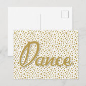 Carte Postale Danse Points Dorés - Danse Blanche Dorée (Devant / Derrière)