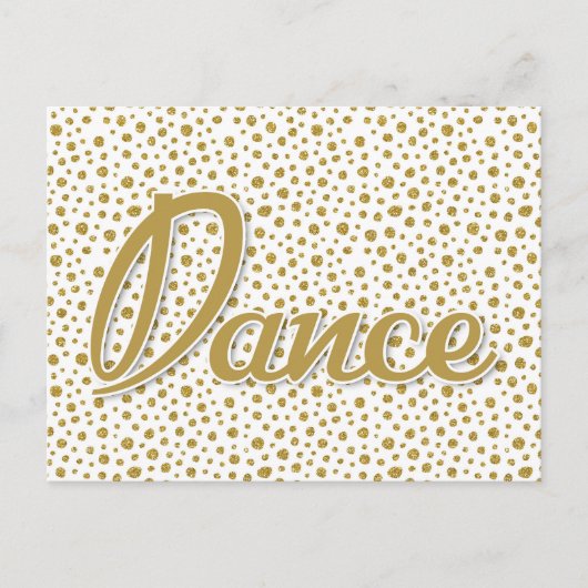 Carte Postale Danse Points Dorés - Danse Blanche Dorée (Devant)