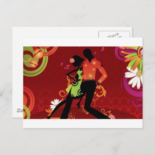 Carte Postale Danse salsa (Devant / Derrière)