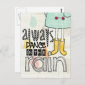 Carte Postale danse sous la pluie (Devant / Derrière)