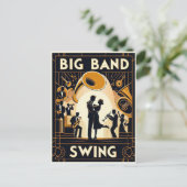 Carte Postale Danse Swing Big Band Vintage (Debout devant)