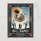 Carte Postale Danse Swing Big Band Vintage (Devant)