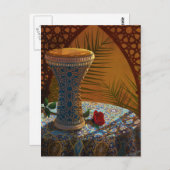 Carte Postale Danse Tambour En Direct ! (Devant / Derrière)