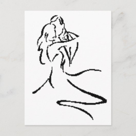 Carte Postale Danse vintage en couple (Devant)