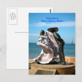 Carte Postale Danse Xiutla sur le Malecon Peurto Vallarta Mexiqu (Devant / Derrière)