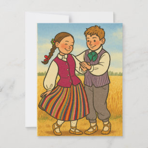 Carte Postale Danser À Travers Les Traditions Latviennes