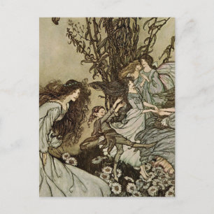 Carte Postale "Danser avec les fées" par Arthur Rackham