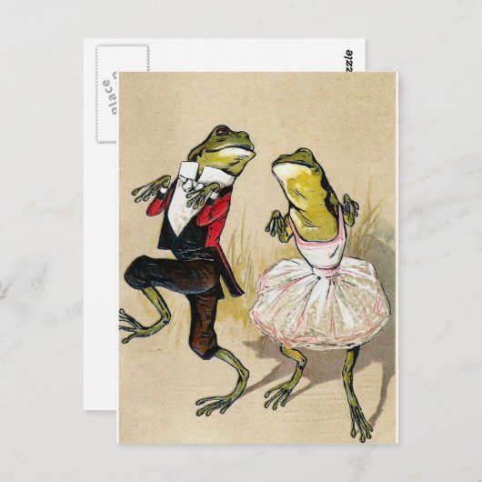 Carte Postale Danser avec les grenouilles (Devant / Derrière)