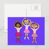 Carte Postale Danser Ballerinas Cadeaux (Devant / Derrière)