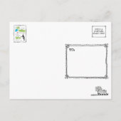 Carte postale : Danser dans la citation de pluie (Dos)