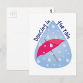 Carte Postale Danser Dans La Pluie (Devant / Derrière)