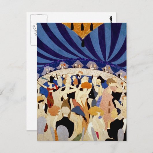 Carte Postale Danser dans un groupe de jazz (Devant / Derrière)