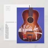 Carte Postale Danser de guitare avec orchestre superbe guitare (Devant / Derrière)