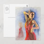 CARTE POSTALE DANSER FLAMENCO 2 (Devant / Derrière)