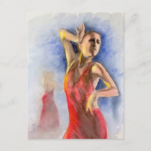 CARTE POSTALE DANSER FLAMENCO 2 (Devant)