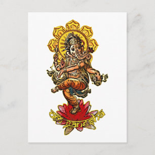 Carte Postale DANSER GANESHA   faites votre propre arrière - pla