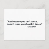 Carte Postale Danser la confiance en alcool (Devant)