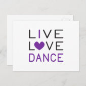Carte Postale Danser Live Love Danser Queen Dancer Idée cadeau (Devant / Derrière)