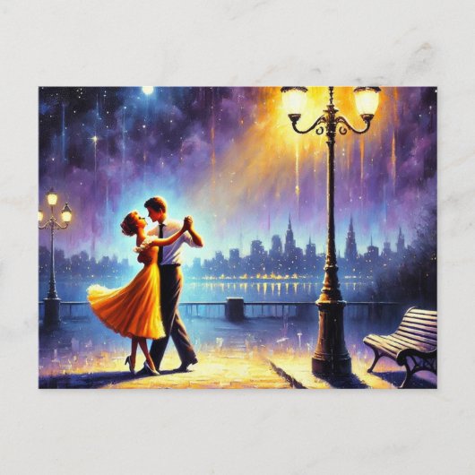 Carte Postale Danser sous le lampadaire (Devant)
