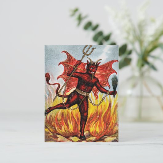 Carte Postale Danser vintage diable (Debout devant)