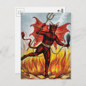 Carte Postale Danser vintage diable (Devant / Derrière)