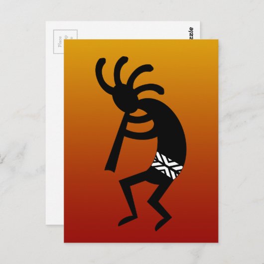 Carte Postale Danses de conception sud-ouest Kokopelli (Devant / Derrière)