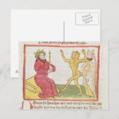 Carte Postale Danses de croyance devant le roi Salomon (Devant / Derrière)