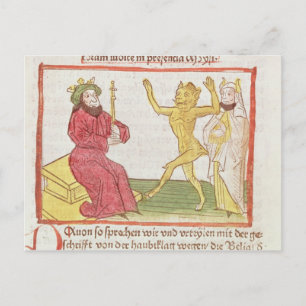 Carte Postale Danses de croyance devant le roi Salomon