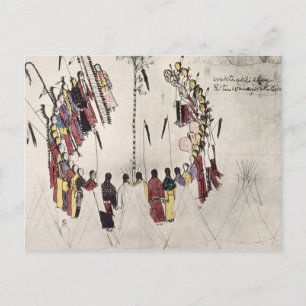 Carte Postale Danses de Scalp ou de victoire (encre sur papier)