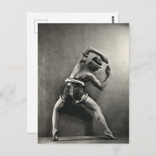 Carte Postale Danseur 1928 (Devant / Derrière)