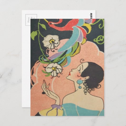 Carte Postale Danseur Art déco (Devant / Derrière)