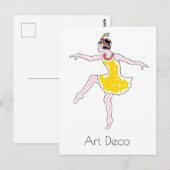 Carte Postale Danseur Art déco (Devant / Derrière)