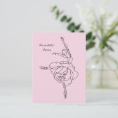 Carte Postale Danseur Ballet Fleur Avec Touche Florale Customisé (Debout devant)