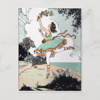 Carte postale Danseur Ballet vintage