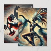 Carte Postale Danseur brésilien de samba (Devant / Derrière)