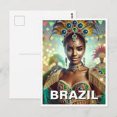 Carte Postale Danseur brésilien de samba (Devant / Derrière)