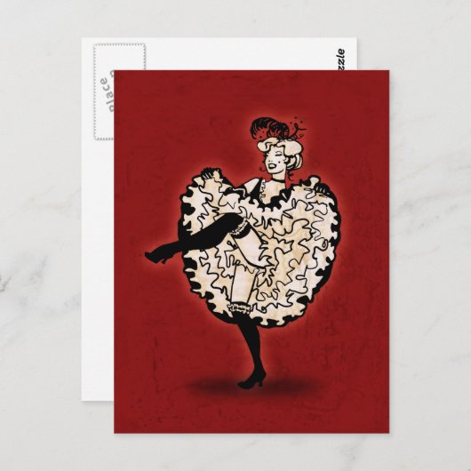 Carte Postale Danseur Cancan (Devant / Derrière)