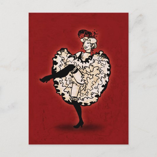 Carte Postale Danseur Cancan (Devant)