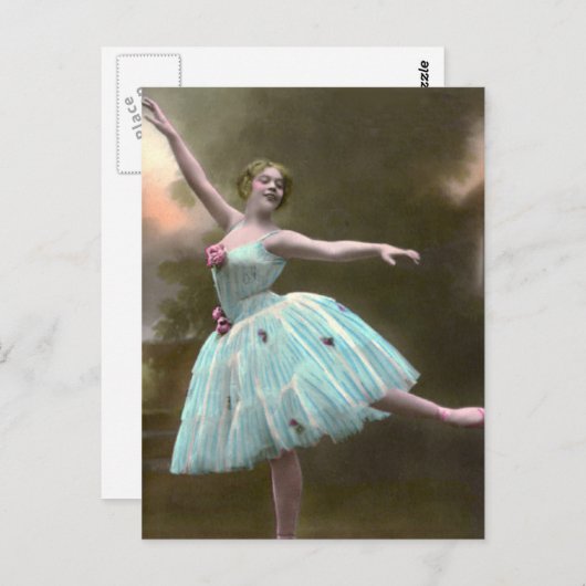 Carte Postale Danseur de ballet (Devant / Derrière)