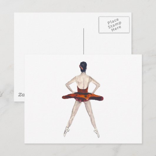 Carte Postale Danseur de ballet (Devant / Derrière)